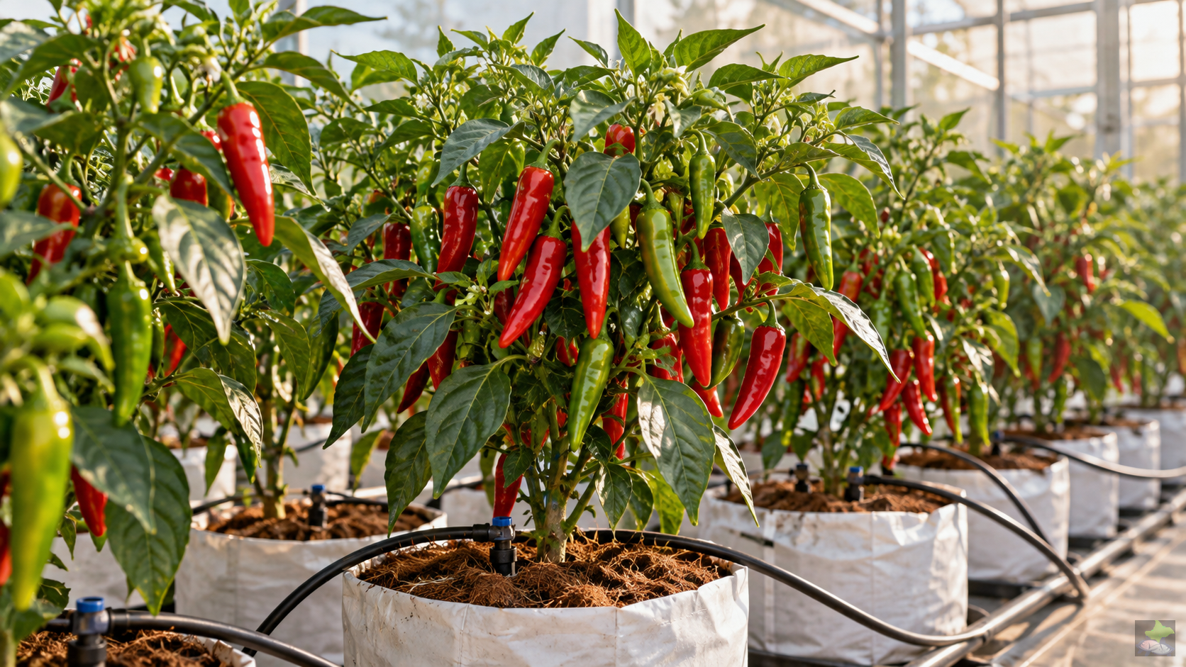 Chile en cultivo hidropónico