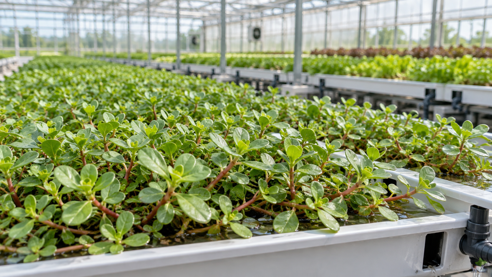Espinaca perpetua en cultivo hidropónico