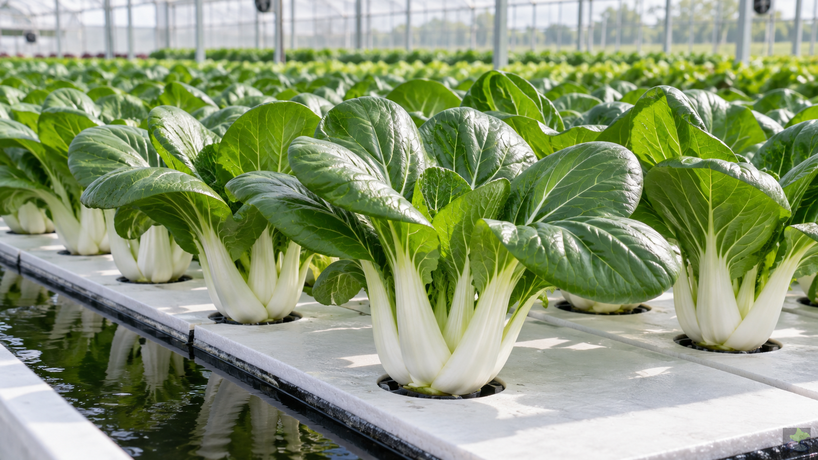 Pak Choi en cultivo hidropónico