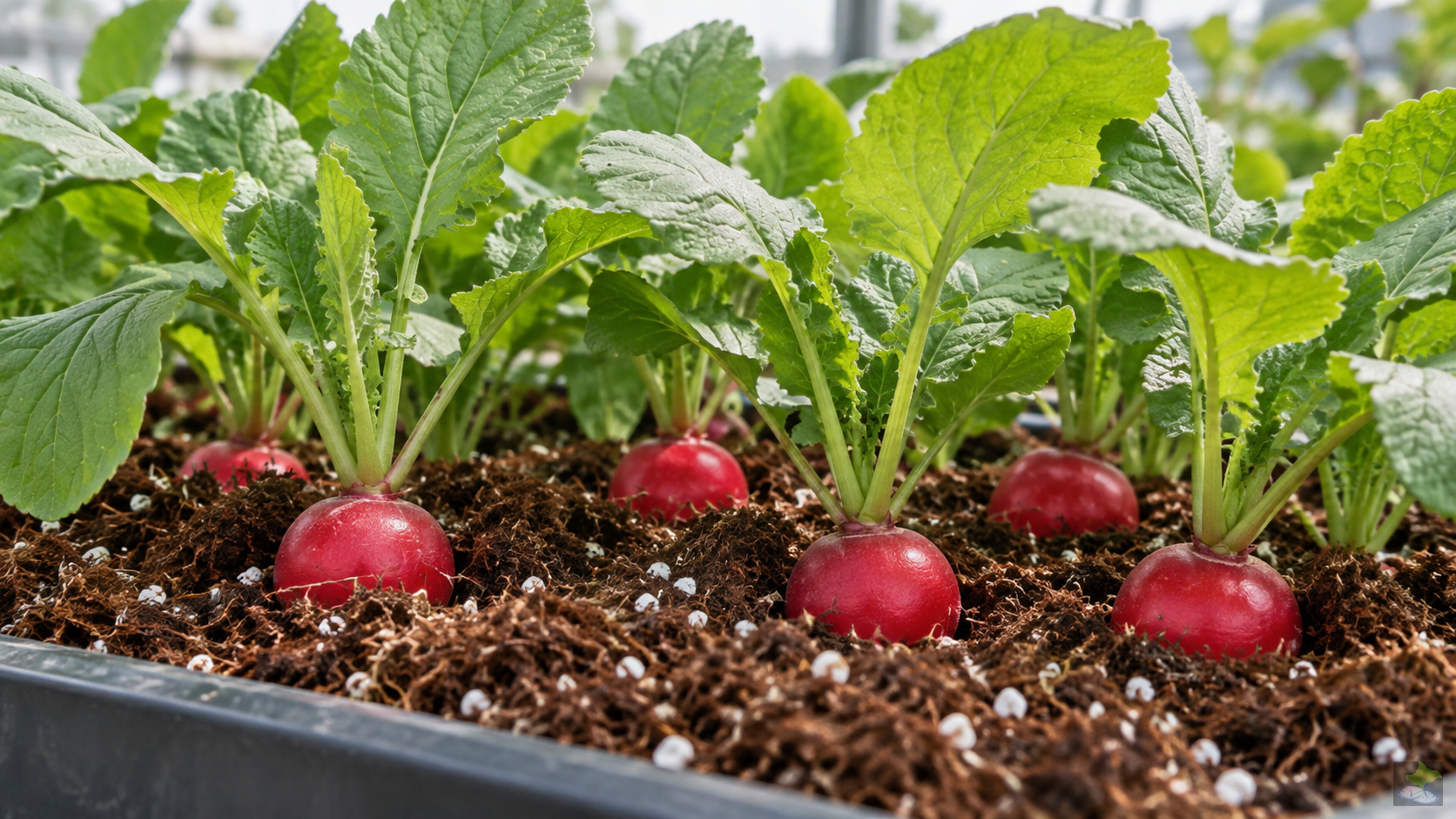 Rabanito en cultivo hidropónico