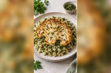 Blumenkohl-Steaks mit Kräuter-Couscous