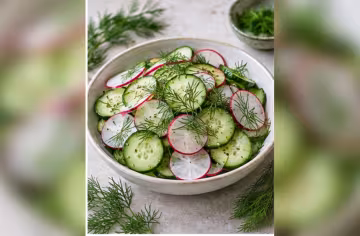 Gurken-Radieschen-Salat mit Dill