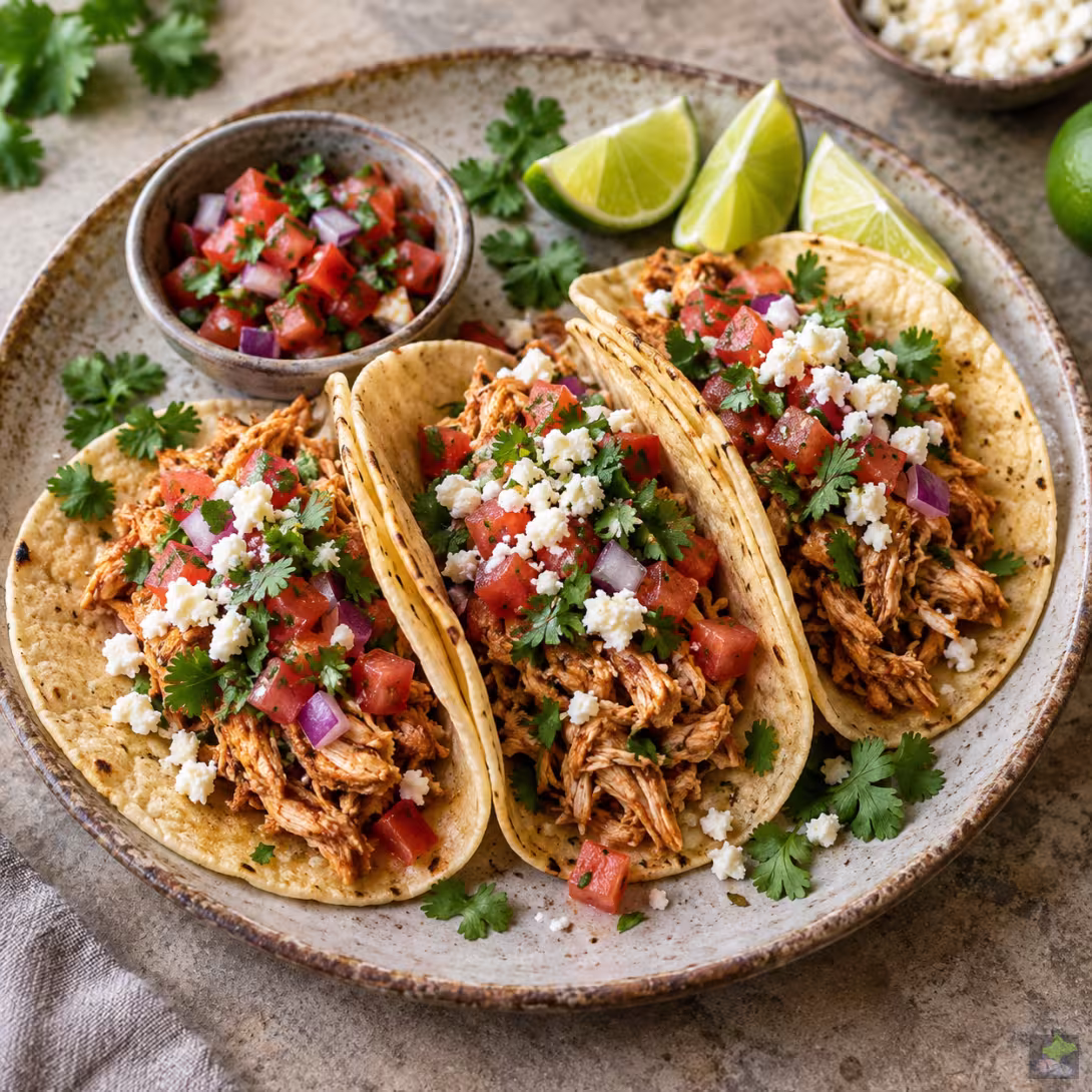 Slow-cooked Chicken Tacos